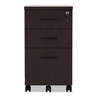 Alera Valencia Mobile Box-box-file Pedestal File, 15.88w X 20.5d X 28.38h Mahogany