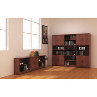 Alera Valencia Series Bookcase, Three-shelf, 31 3-4w X 14d X 39 3-8h, Mahogany