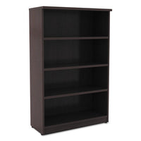 Alera Valencia Series Bookcase, Four-shelf, 31 3-4w X 14d X 54 7-8h, Espresso