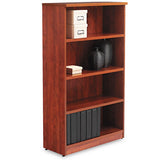 Alera Valencia Series Bookcase, Four-shelf, 31 3-4w X 14d X 54 7-8h, Medium Cherry