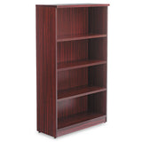 Alera Valencia Series Bookcase, Four-shelf, 31 3-4w X 14d X 54 7-8h, Mahogany