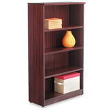 Alera Valencia Series Bookcase, Four-shelf, 31 3-4w X 14d X 54 7-8h, Mahogany