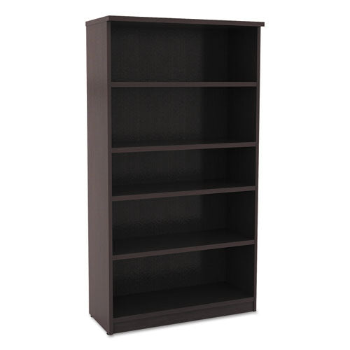 Alera Valencia Series Bookcase, Five-shelf, 31 3-4w X 14d X 64 3-4h, Espresso