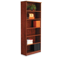 Alera Valencia Series Bookcase, Six-shelf, 31 3-4w X 14d X 80 1-4h, Medium Cherry