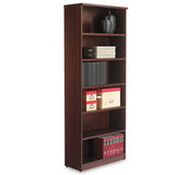 Alera Valencia Series Bookcase, Six-shelf, 31 3-4w X 14d X 80 1-4h, Mahogany