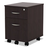 Alera Valencia Series Mobile Box-file Pedestal, 15.88w X 19.13d X 22.88h, Espresso