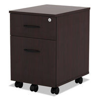 Alera Valencia Series Mobile Box-file Pedestal, 15.88w X 19.13d X 22.88h, Mahogany