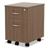 Alera Valencia Series Mobile Box-file Pedestal, 15.88w X 19.13d X 22.88h, Walnut