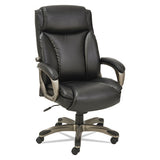 Alera Veon Series Executive High-back Leather Chair, Supports Up To 275 Lbs, Black Seat-black Back, Graphite Base