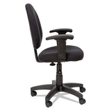 Alera Essentia Series Swivel Task Chair With Adjustable Arms, Supports Up To 275 Lbs, Black Seat-black Back, Black Base