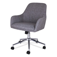 Workspace By Alera Mid-century Task Chair, Supports Up To 275 Lb, 18.9" To 22.24" Seat Height, Gray Seat, Gray Back