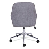Workspace By Alera Mid-century Task Chair, Supports Up To 275 Lb, 18.9" To 22.24" Seat Height, Gray Seat, Gray Back