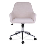 Workspace By Alera Mid-century Task Chair, Supports Up To 275 Lb, 18.9" To 22.24" Seat Height, Cream Seat, Cream Back