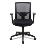 Workspace By Alera Mesh Back Fabric Task Chair, Supports Up To 275 Lb, 17.32" To 21.1" Seat Height, Black Seat, Black Back