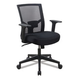 Workspace By Alera Mesh Back Fabric Task Chair, Supports Up To 275 Lb, 17.32" To 21.1" Seat Height, Black Seat, Black Back