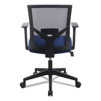 Workspace By Alera Mesh Back Fabric Task Chair, Supports Up To 275 Lb, 17.32" To 21.1" Seat Height, Navy Seat, Navy Back