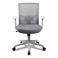 Workspace By Alera Mesh Back Fabric Task Chair, Supports Up To 275 Lb, 17.32" To 21.1" Seat Height, Gray Seat, Gray Back