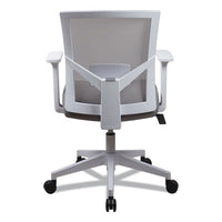 Workspace By Alera Mesh Back Fabric Task Chair, Supports Up To 275 Lb, 17.32" To 21.1" Seat Height, Gray Seat, Gray Back