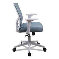 Workspace By Alera Mesh Back Fabric Task Chair, Supports Up To 275 Lb, 17.32" To 21.1" Seat Height, Seafoam Blue Seat-back
