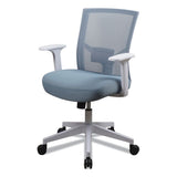 Workspace By Alera Mesh Back Fabric Task Chair, Supports Up To 275 Lb, 17.32" To 21.1" Seat Height, Seafoam Blue Seat-back