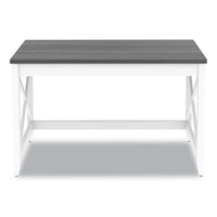Workspace By Alera Farmhouse Writing Desk, 47.24" X 23.62" X 29.53", Gray