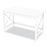 Workspace By Alera Farmhouse Writing Desk, 47.24" X 23.62" X 29.53", White