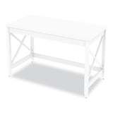 Workspace By Alera Farmhouse Writing Desk, 47.24" X 23.62" X 29.53", White
