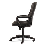 Alera Yr Series Executive High-back Swivel-tilt Leather Chair, Supports Up To 275 Lbs, Black Seat-black Back, Black Base