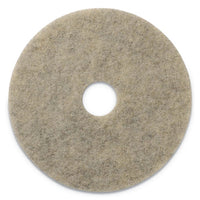 Combo Burnishing Pads, 19" Diameter, Tan, 5-ct