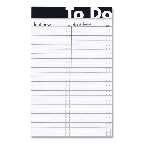 To Do Notepads, Wide-legal Rule, Randomly Assorted Header Band Colors, 50 White Sheets