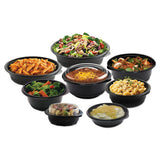 Microraves Incredi-bowl Base, 32 Oz, 8.5" Dia X 1.92"h, Black, 150-carton