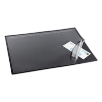 Lift-top Pad Desktop Organizer With Clear Overlay, 31 X 20, Black