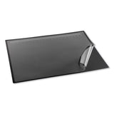 Lift-top Pad Desktop Organizer With Clear Overlay, 31 X 20, Black