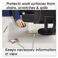 Krystalview Desk Pad With Antimicrobial Protection, 36 X 20, Clear