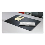 Rhinolin Ii Desk Pad With Antimicrobial Product Protection, 36 X 24, Black