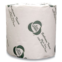 Recycled Two-ply Standard Toilet Paper, Septic Safe, White, 600 Sheets-roll, 48 Rolls-carton