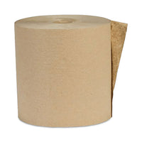 Recycled Hardwound Paper Towels, 1-ply, 1.6 Core, 8" X 600', Kraft, 12 Rolls-carton