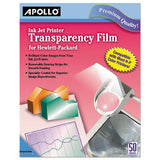 Quick-dry Color Inkjet Transparency Film W-handling Strip, Letter, Clear, 50-box