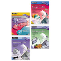 Color Laser-inkjet Transparency Film, Letter, Clear, 50-box