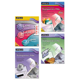 Color Laser-inkjet Transparency Film, Letter, Clear, 50-box