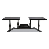 Metal Art Ergotwin Dual Monitor Stand, 25.6 To 33.1 X 12.6 X 6.2 To 8.6, Black, Supports 20 Lb-shelf