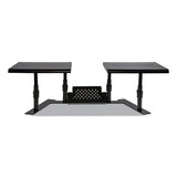 Metal Art Ergotwin Dual Monitor Stand, 25.6 To 33.1 X 12.6 X 6.2 To 8.6, Black, Supports 20 Lb-shelf