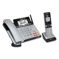 Connect To Cell Tl86103 Two-line Corded-cordless Phone, Corded Base Station And 1 Additional Handset, Black-silver