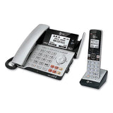 Connect To Cell Tl86103 Two-line Corded-cordless Phone, Corded Base Station And 1 Additional Handset, Black-silver