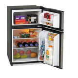 Counter-height 3.1 Cu. Ft Two-door Refrigerator-freezer, Black-stainless Steel