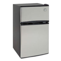 Counter-height 3.1 Cu. Ft Two-door Refrigerator-freezer, Black-stainless Steel