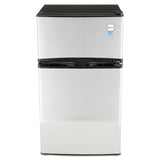 Counter-height 3.1 Cu. Ft Two-door Refrigerator-freezer, Black-stainless Steel