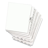 Preprinted Legal Exhibit Side Tab Index Dividers, Avery Style, 10-tab, 29, 11 X 8.5, White, 25-pack