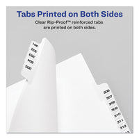 Preprinted Legal Exhibit Side Tab Index Dividers, Avery Style, 10-tab, 29, 11 X 8.5, White, 25-pack
