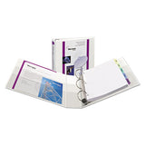 Heavy-duty View Binder With Durahinge, One Touch Ezd Rings-extra-wide Cover, 3 Ring, 1.5" Capacity, 11 X 8.5, White, (1319)